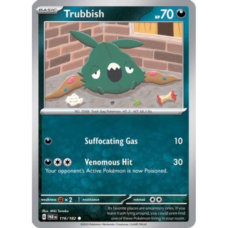 Trubbish 116/182  - Reverse Holofoil SV04 Paradox Rift - Common