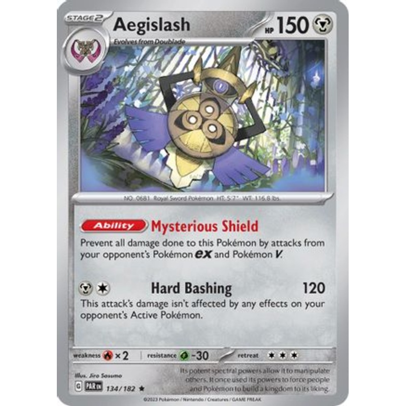 Aegislash 134/182  - Holofoil SV04 Paradox Rift - Rare