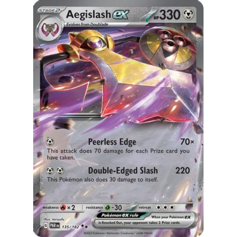 Aegislash ex 135/182  - Holofoil SV04 Paradox Rift - Double Rare