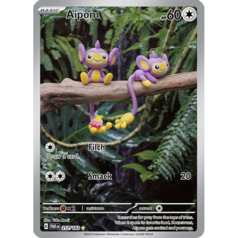 Aipom 211/182  - Holofoil SV04 Paradox Rift - Illustration Rare