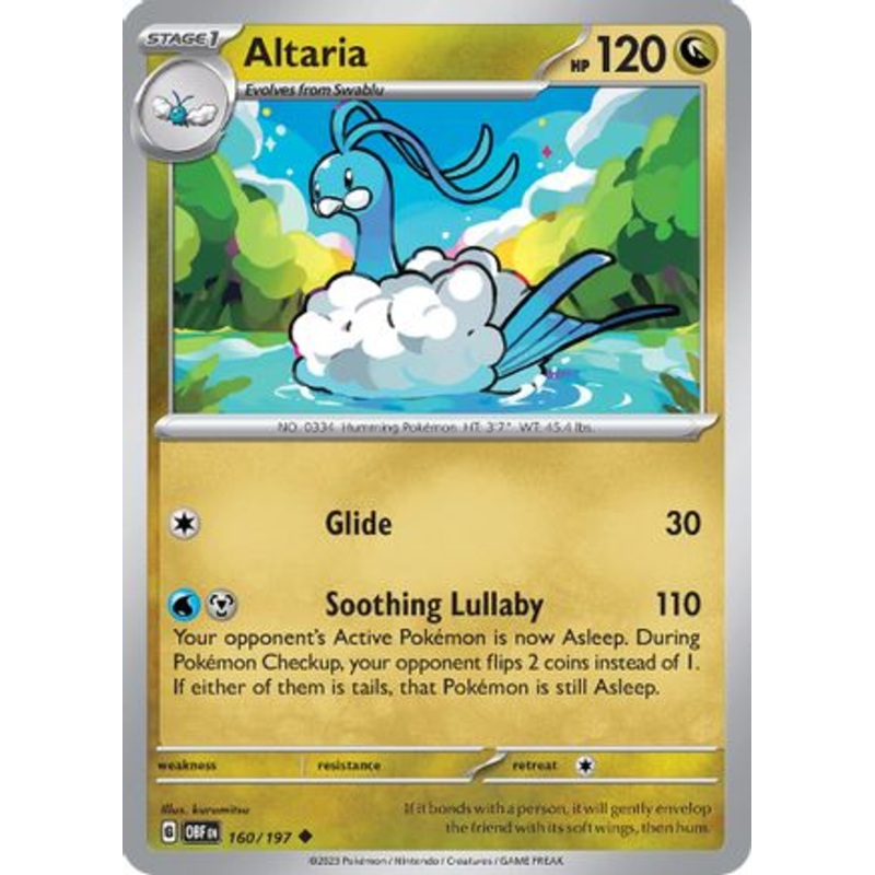 Altaria 160/197  - Reverse Holofoil SV03 Obsidian Flames - Uncommon