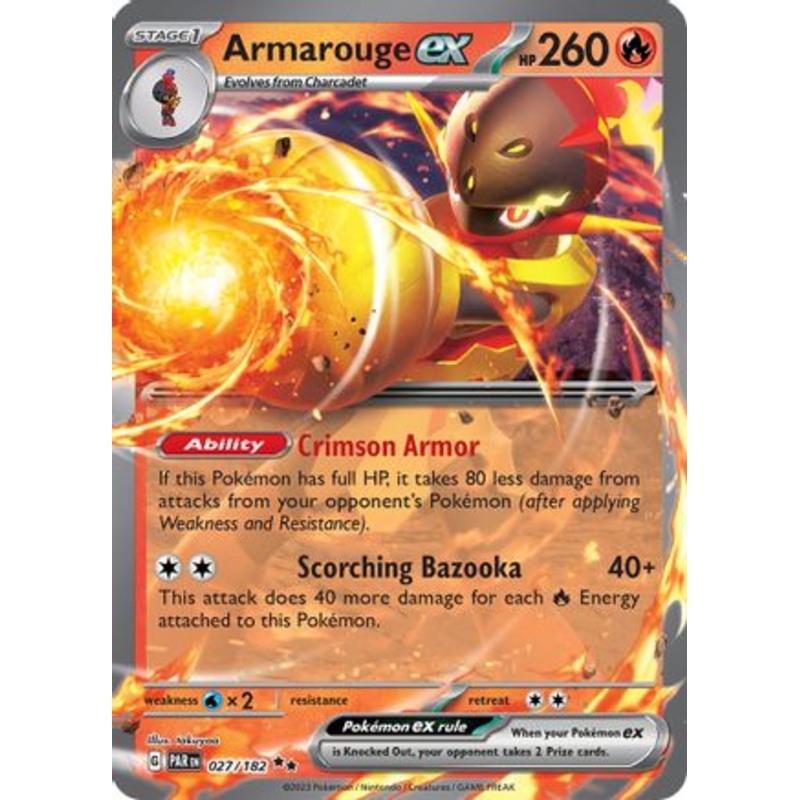 Armarouge ex 027/182  - Holofoil SV04 Paradox Rift - Double Rare