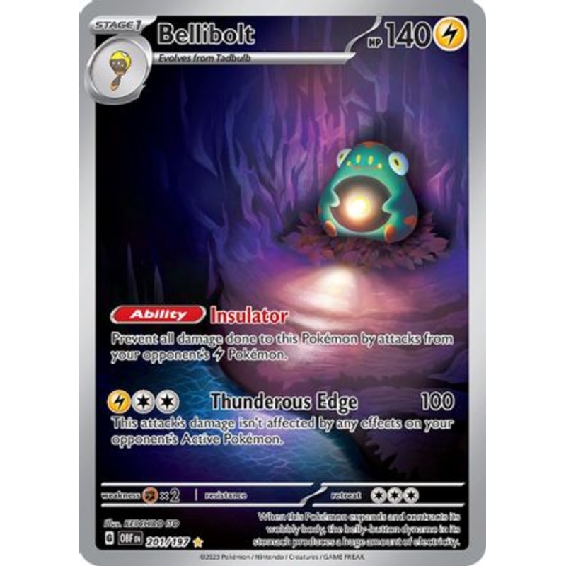 Bellibolt 201/197  - Holofoil SV03 Obsidian Flames - Illustration Rare