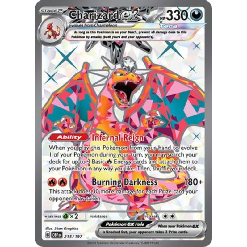 Charizard ex 215/197  - Holofoil SV03 Obsidian Flames - Ultra Rare