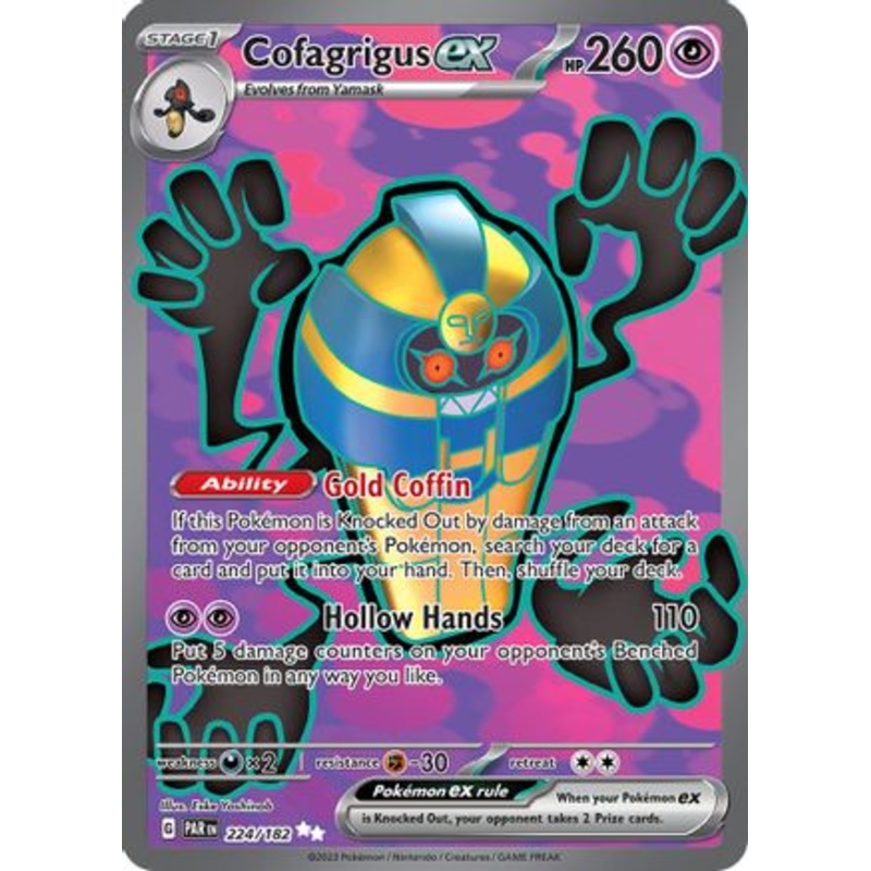 Cofagrigus ex 224/182  - Holofoil SV04 Paradox Rift - Ultra Rare