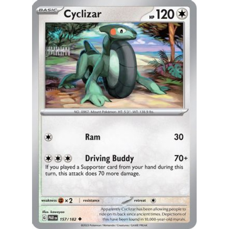 Cyclizar 157/182  - Reverse Holofoil SV04 Paradox Rift - Uncommon