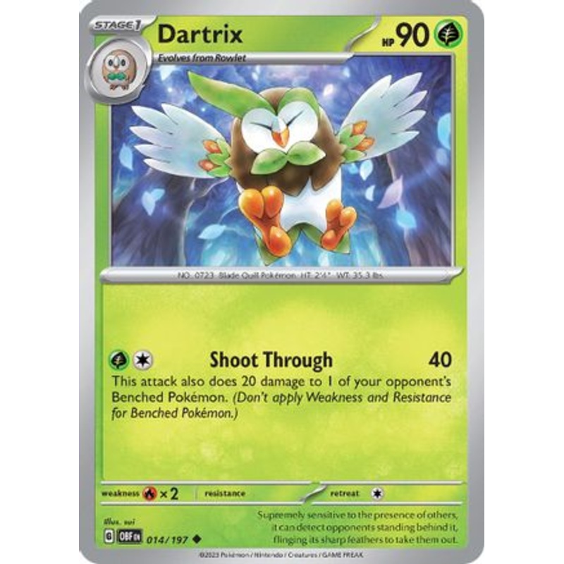 Dartrix 014/197  SV03 Obsidian Flames - Uncommon