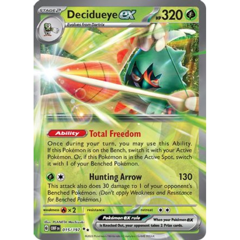 Decidueye ex 015/197  - Holofoil SV03 Obsidian Flames - Double Rare