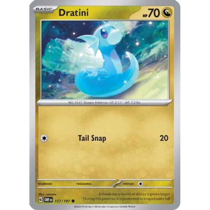 Dratini 157/197  - Reverse Holofoil SV03 Obsidian Flames - Common