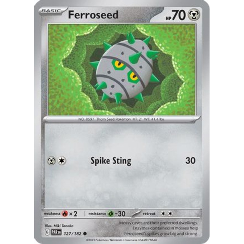 Ferroseed 127/182  - Reverse Holofoil SV04 Paradox Rift - Common