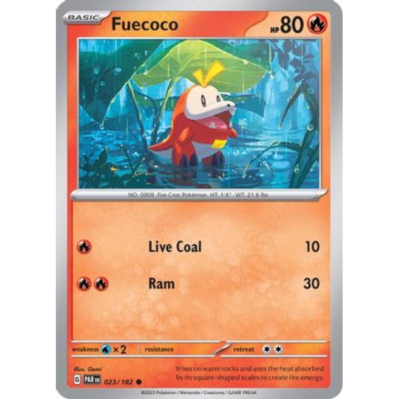 Fuecoco 023/182  - Reverse Holofoil SV04 Paradox Rift - Common