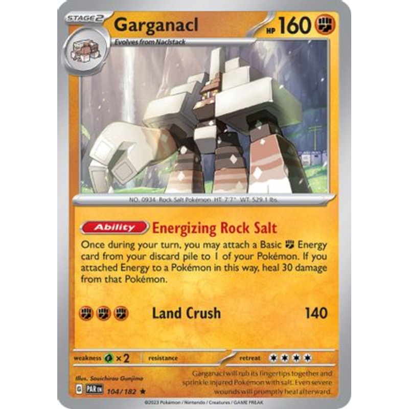 Garganacl 104/182  - Reverse Holofoil SV04 Paradox Rift - Rare
