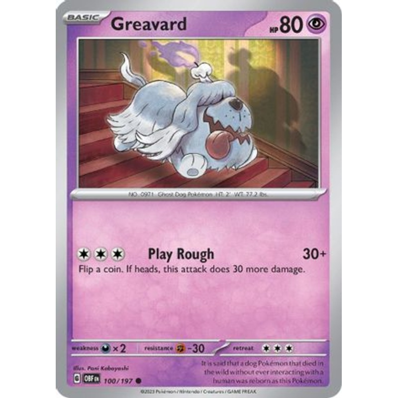Greavard 100/197  SV03 Obsidian Flames - Common