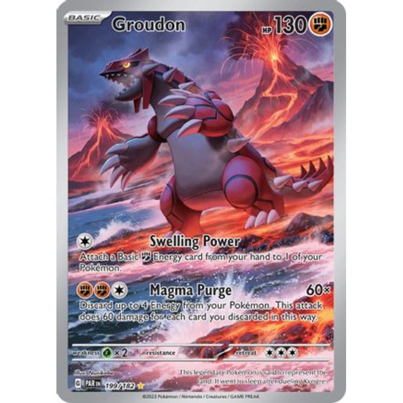 Groudon 199/182  - Holofoil SV04 Paradox Rift - Illustration Rare