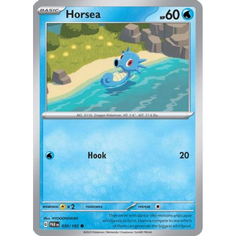 Horsea 030/182  - Reverse Holofoil SV04 Paradox Rift - Common