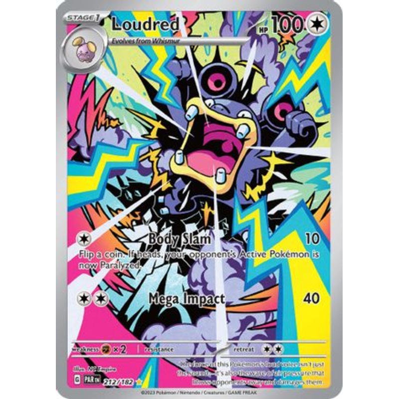 Loudred 212/182  - Holofoil SV04 Paradox Rift - Illustration Rare