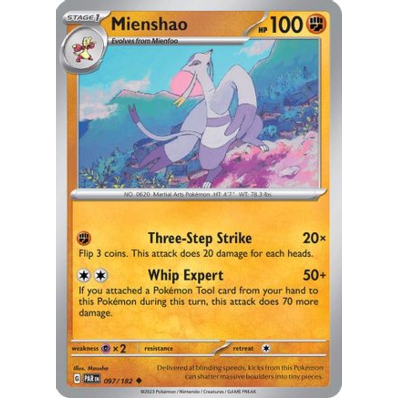 Mienshao 097/182  - Reverse Holofoil SV04 Paradox Rift - Uncommon