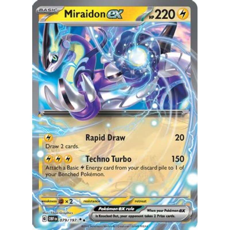 Miraidon ex 079/197  - Holofoil SV03 Obsidian Flames - Double Rare