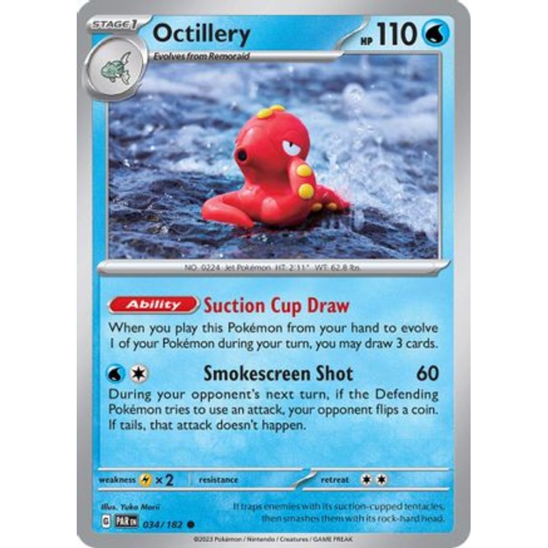 Octillery 034/182  - Reverse Holofoil SV04 Paradox Rift - Common