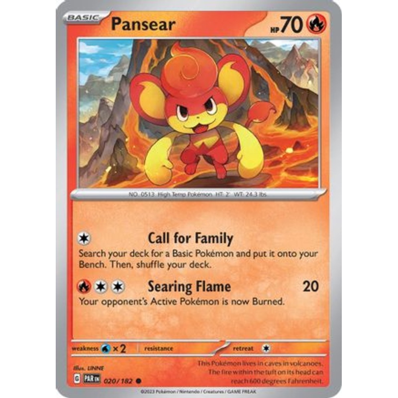 Pansear 020/182  - Reverse Holofoil SV04 Paradox Rift - Common