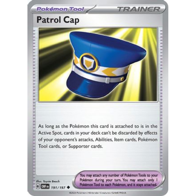 Patrol Cap 191/197  - Reverse Holofoil SV03 Obsidian Flames - Uncommon