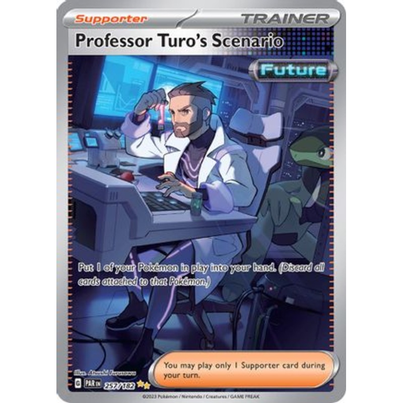 Professor Turo's Scenario 257/182  - Holofoil SV04 Paradox Rift - Special Illustration Rare