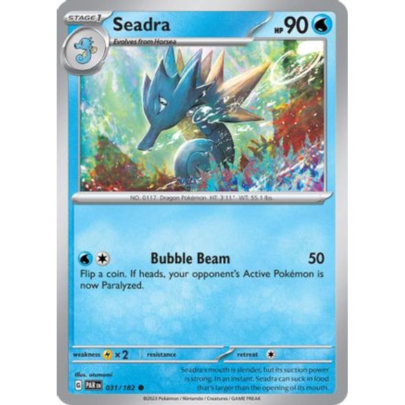 Seadra 031/182  - Reverse Holofoil SV04 Paradox Rift - Common