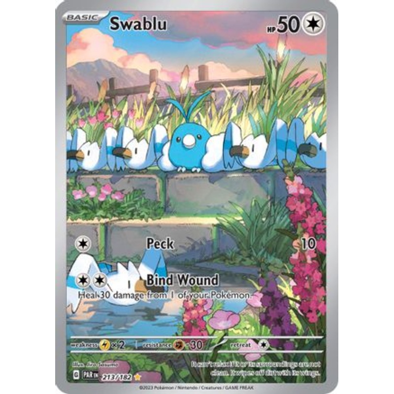 Swablu 213/182  - Holofoil SV04 Paradox Rift - Illustration Rare