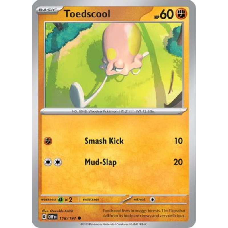 Toedscool 118/197  SV03 Obsidian Flames - Common