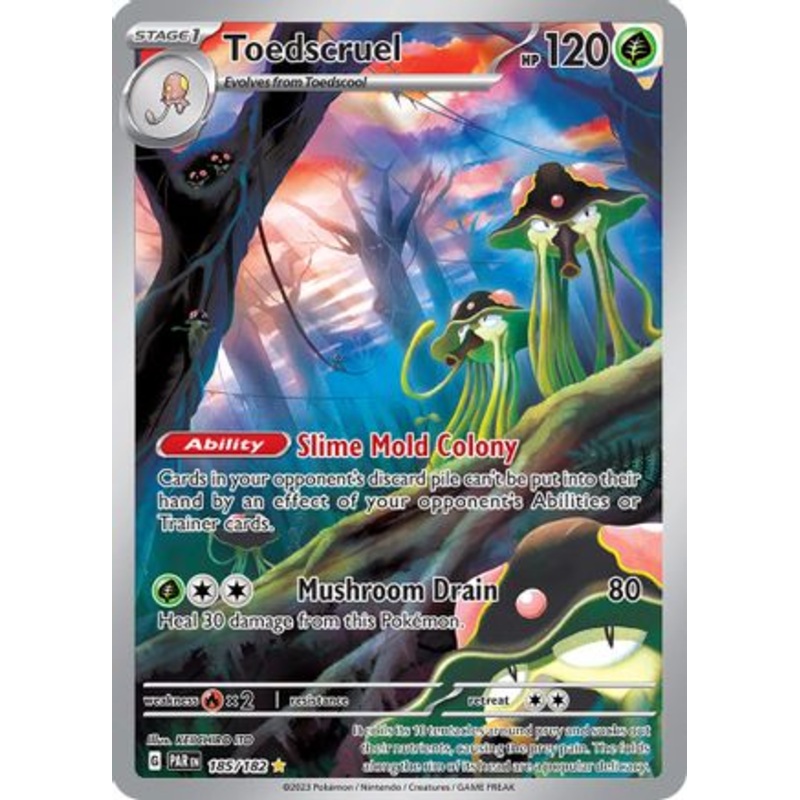 Toedscruel 185/182  - Holofoil SV04 Paradox Rift - Illustration Rare