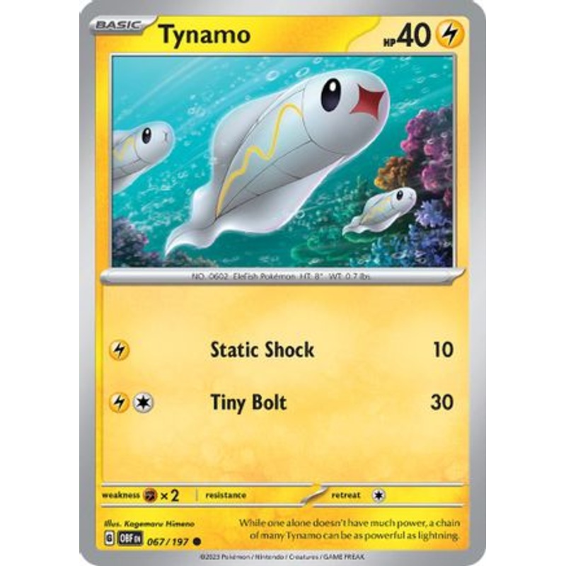 Tynamo 067/197  - Reverse Holofoil SV03 Obsidian Flames - Common