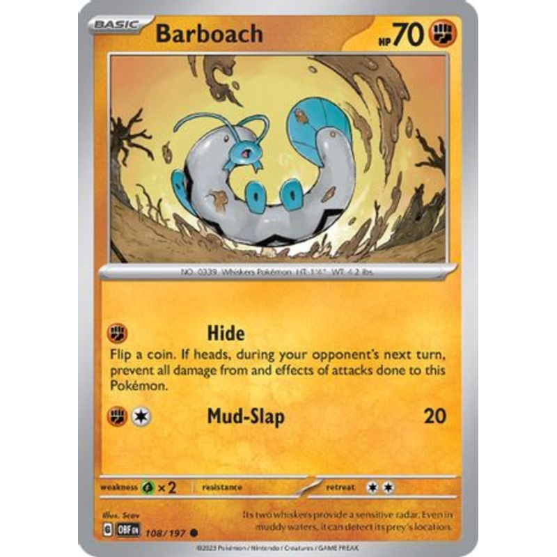 Barboach 108/197  SV03 Obsidian Flames - Common