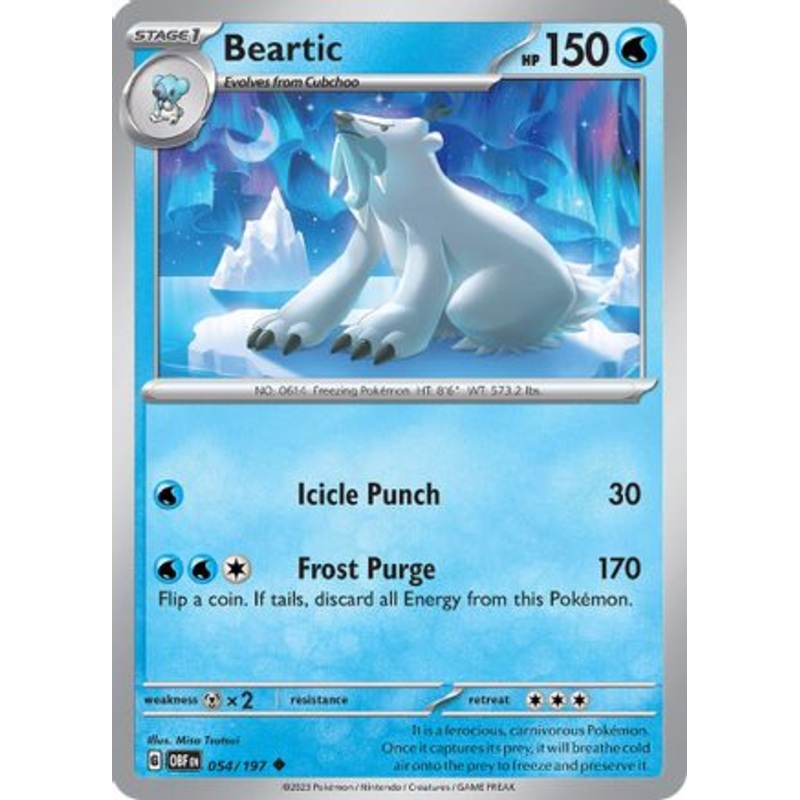 Beartic 054/197  SV03 Obsidian Flames - Uncommon