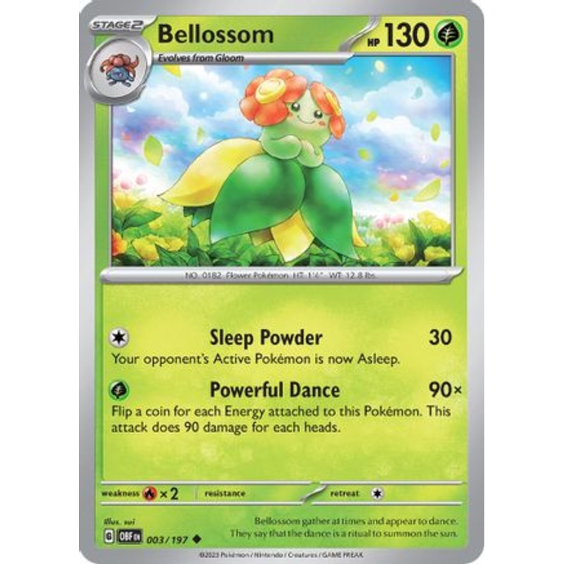 Bellossom 003/197  - Reverse Holofoil SV03 Obsidian Flames - Uncommon