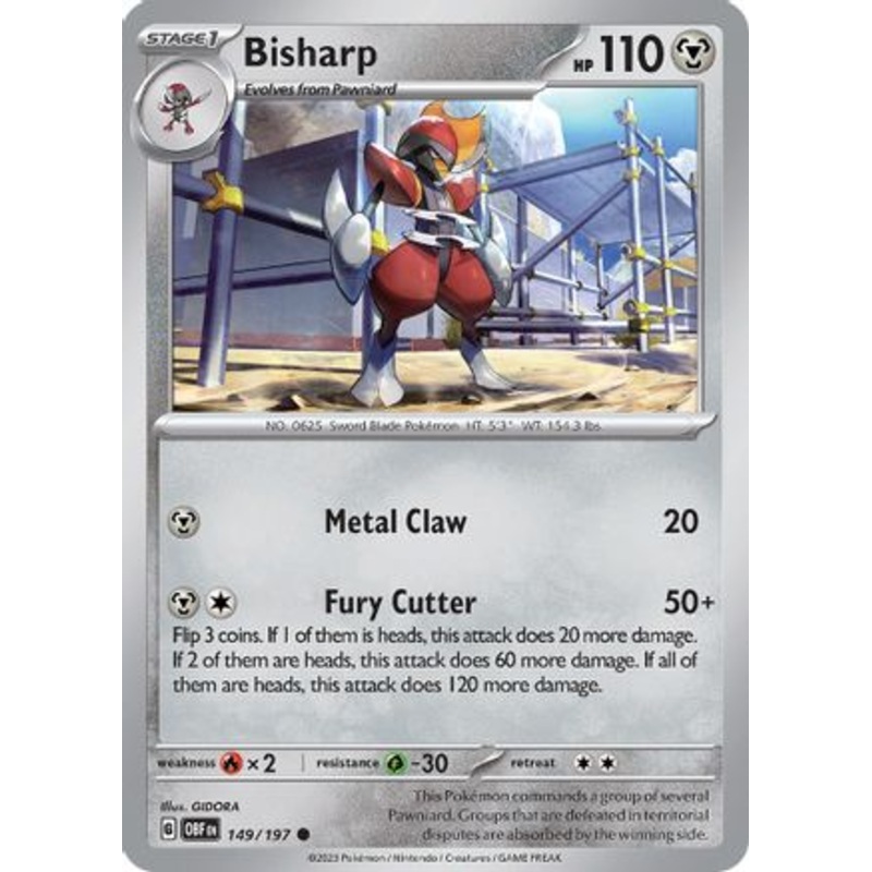 Bisharp 149/197  SV03 Obsidian Flames - Common