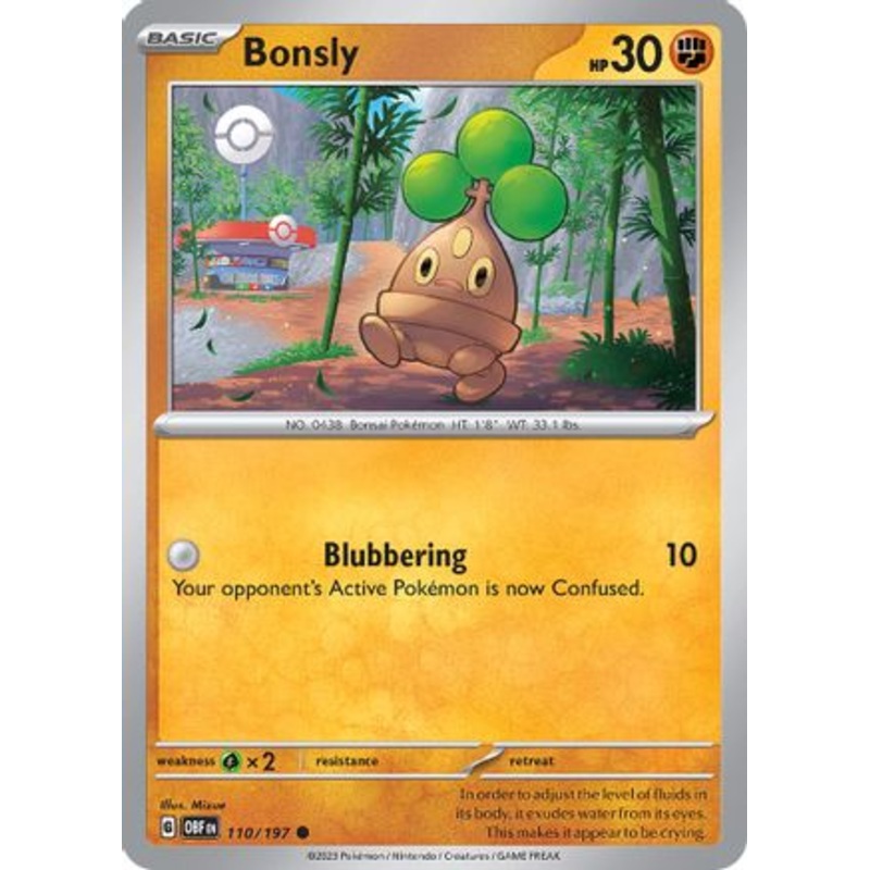 Bonsly 110/197  SV03 Obsidian Flames - Common