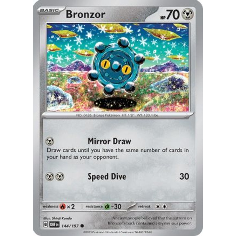 Bronzor 144/197  SV03 Obsidian Flames - Common