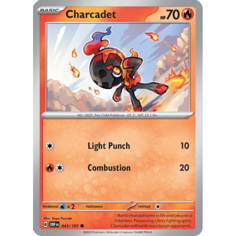 Charcadet 043/197  - Reverse Holofoil SV03 Obsidian Flames - Common