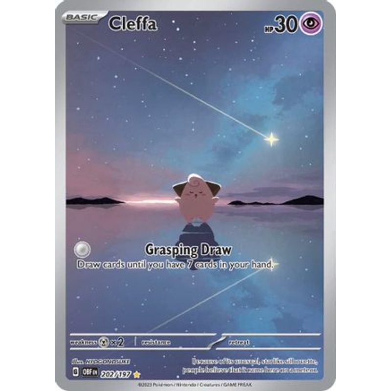 Cleffa 202/197  - Holofoil SV03 Obsidian Flames - Illustration Rare
