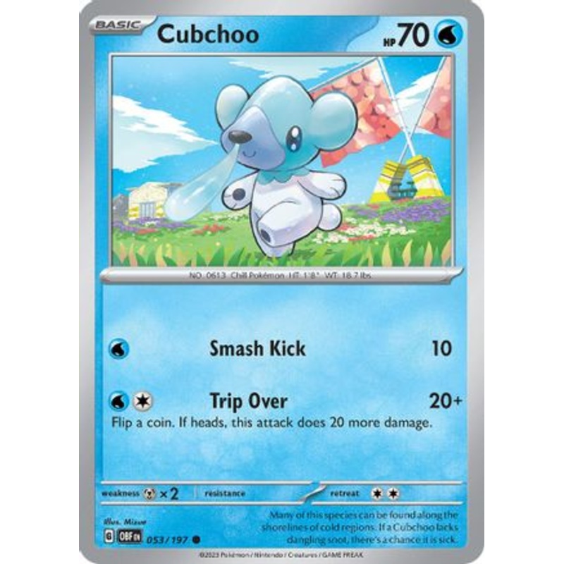 Cubchoo 053/197  SV03 Obsidian Flames - Common