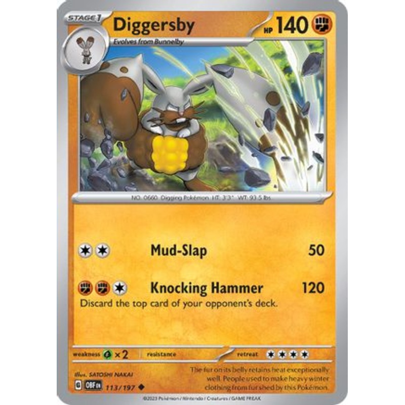 Diggersby 113/197  SV03 Obsidian Flames - Uncommon