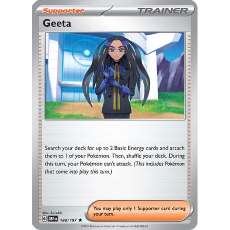Geeta 188/197  - Reverse Holofoil SV03 Obsidian Flames - Rare