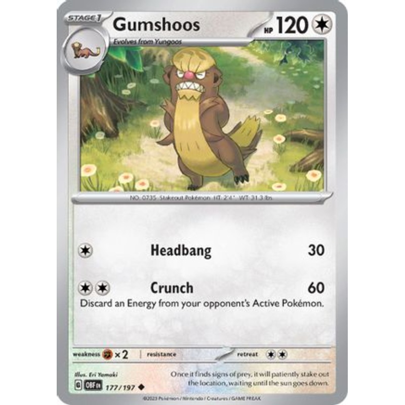 Gumshoos 177/197  SV03 Obsidian Flames - Uncommon