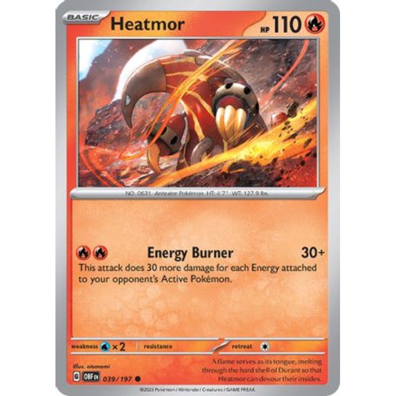 Heatmor 039/197  - Reverse Holofoil SV03 Obsidian Flames - Common