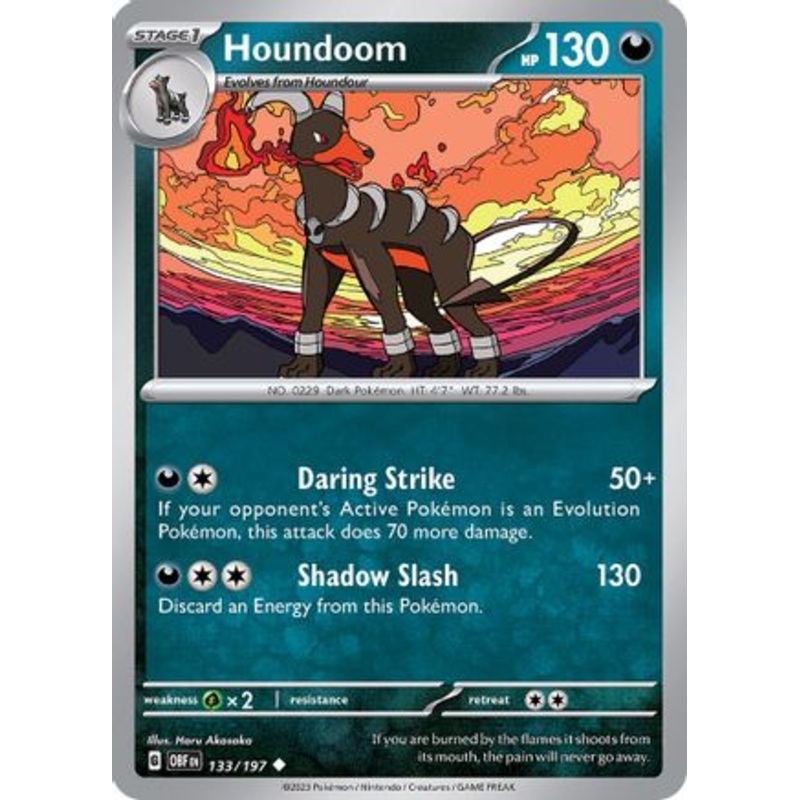 Houndoom 133/197  SV03 Obsidian Flames - Uncommon