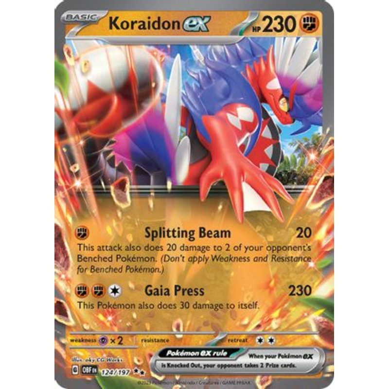 Koraidon ex 124/197  - Holofoil SV03 Obsidian Flames - Double Rare