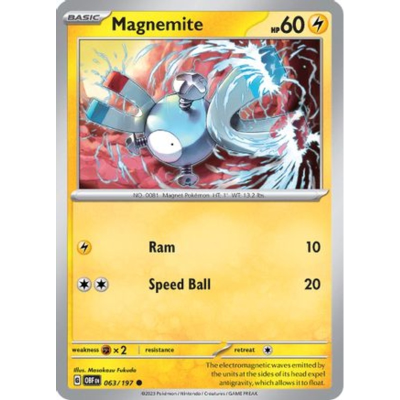 Magnemite 063/197  SV03 Obsidian Flames - Common