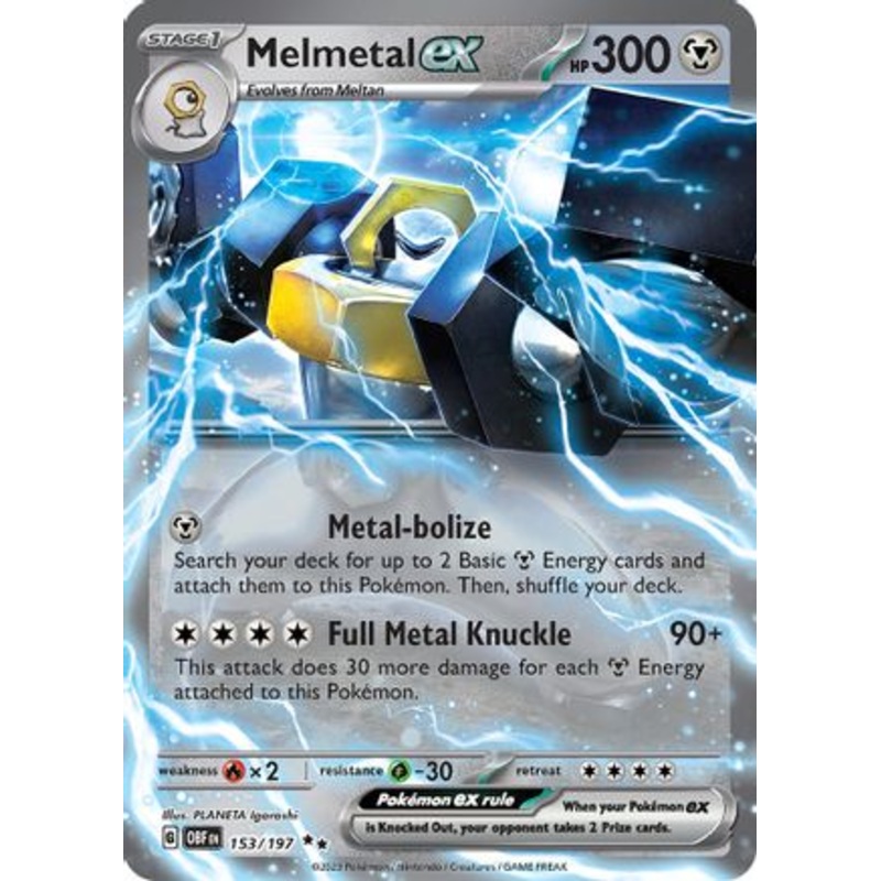 Melmetal ex 153/197  - Holofoil SV03 Obsidian Flames - Double Rare