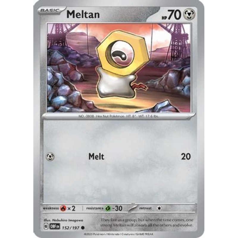 Meltan 152/197  SV03 Obsidian Flames - Common