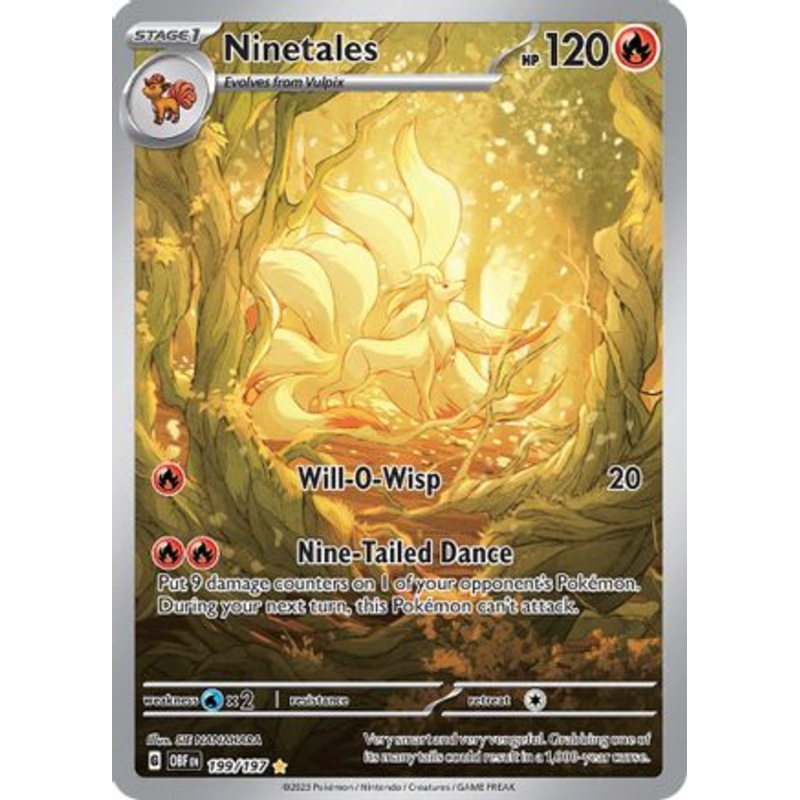 Ninetales 199/197  - Holofoil SV03 Obsidian Flames - Illustration Rare